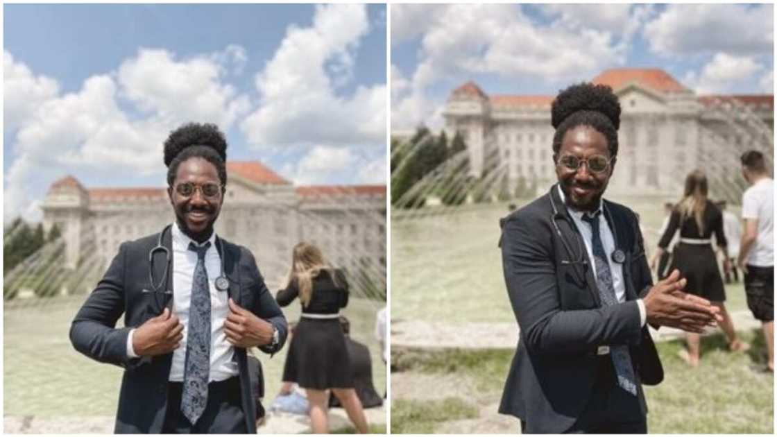 A collage of Osunsanya celebrating his achievement. Photo source: Instagram/Osunsanya Michael A collage of Osunsanya celebrating his achievement. Photo source: Instagram/Osunsanya Michael