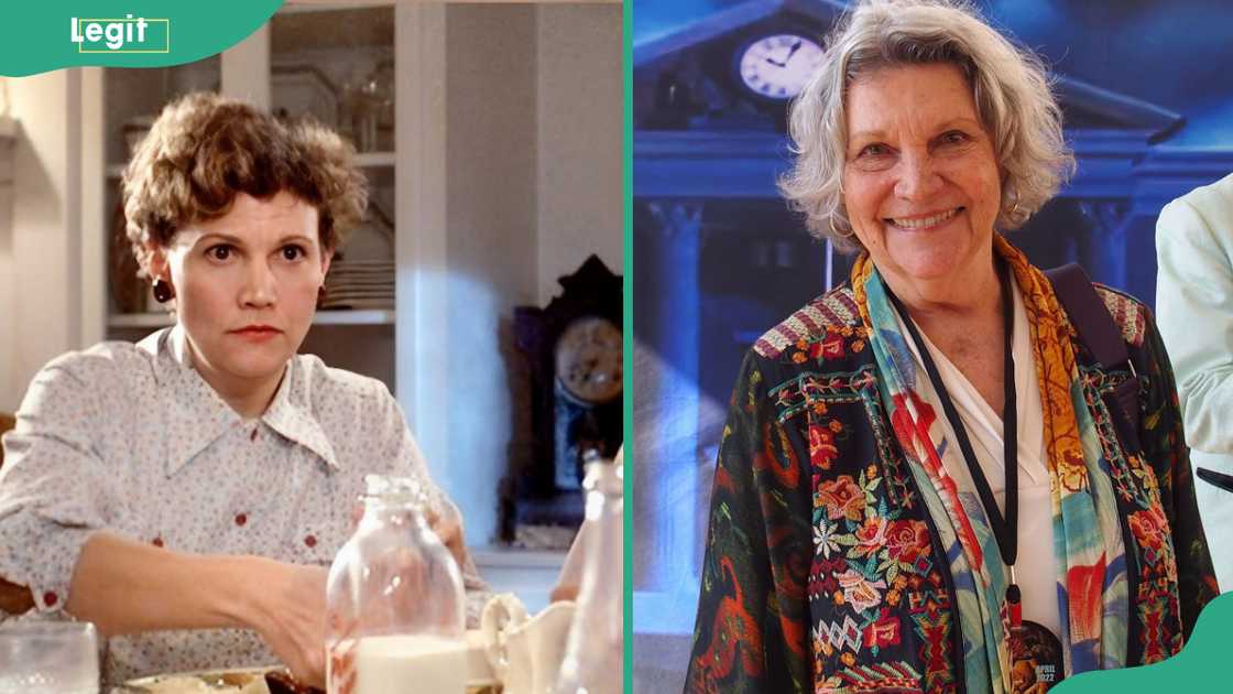 Frances Lee McCain as Stella Baines (L) and at the Chiller Theatre Expo Spring 2022 (R). Frances Lee McCain as Stella Baines (L) and at the Chiller Theatre Expo Spring 2022 (R).