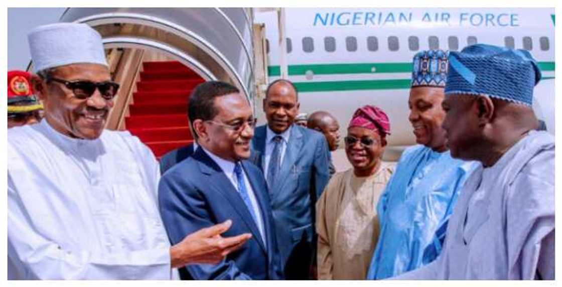 BREAKING: President Buhari Holds Closed-Door Meeting with Chadian Leader in Abuja