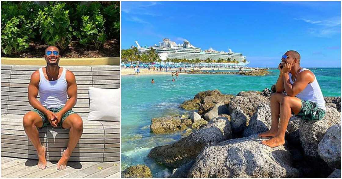 Alexx Ekubo, The Bahamas, cruise ship Alexx Ekubo, The Bahamas, cruise ship