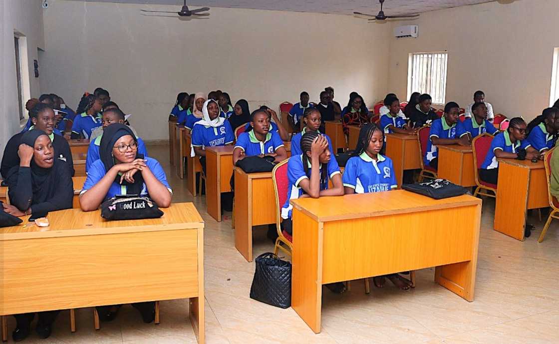 A group of students in class A group of students in class