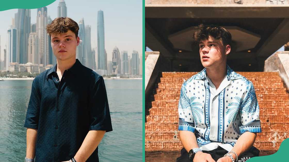 YouTube star Jack Doherty poses for different pictures.