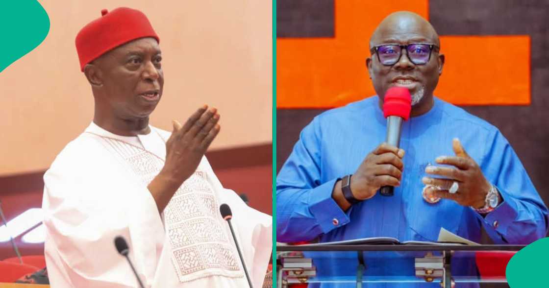 Sanata Nwoko da gwamnan Delta. Sanata Nwoko da gwamnan Delta.