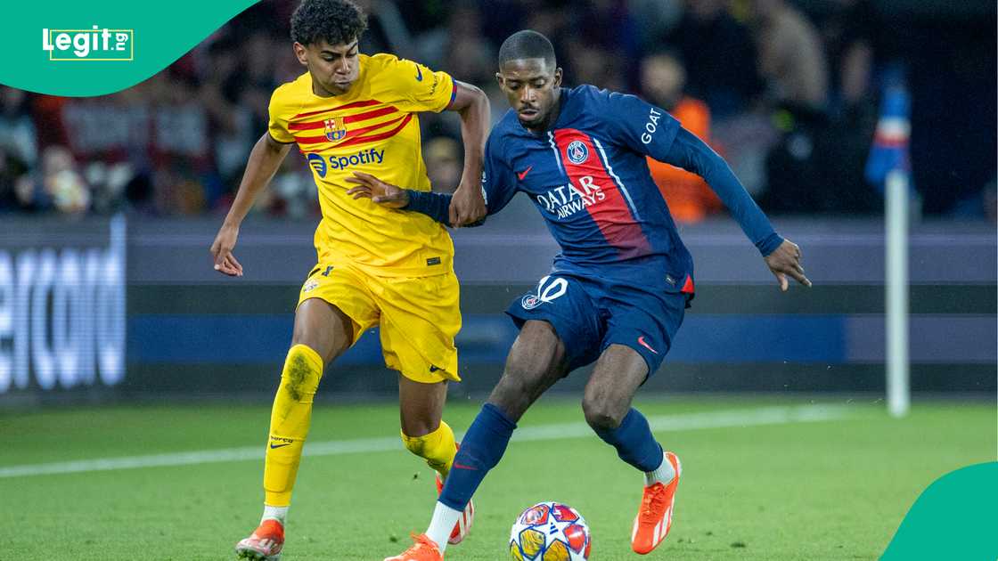 Lamine Yamal, Paris Saint-Germain, Ousmane Dembele, Barcelona, UEFA Champions League.