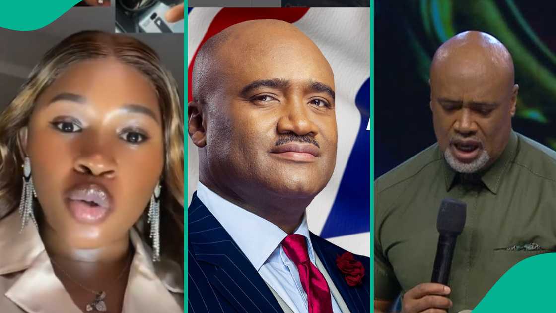 Lady explains what Paul Adefarasin was holding. Lady explains what Paul Adefarasin was holding.