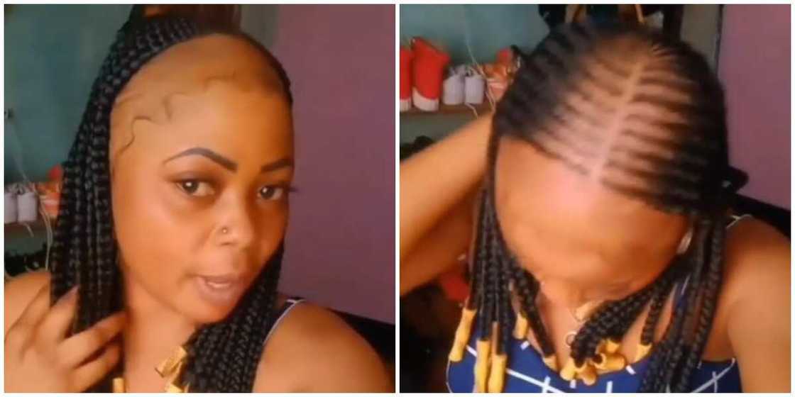 Photos of a lady with braids and no edges. Photos of a lady with braids and no edges.