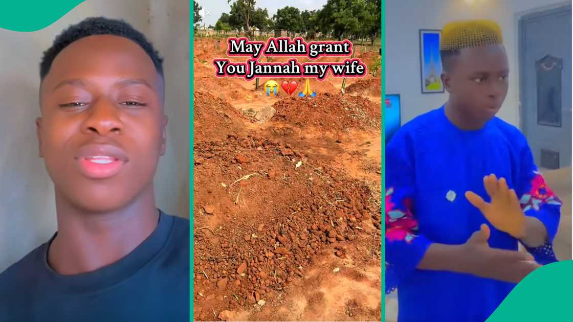 Heartbroken man mourns his wife's demise.