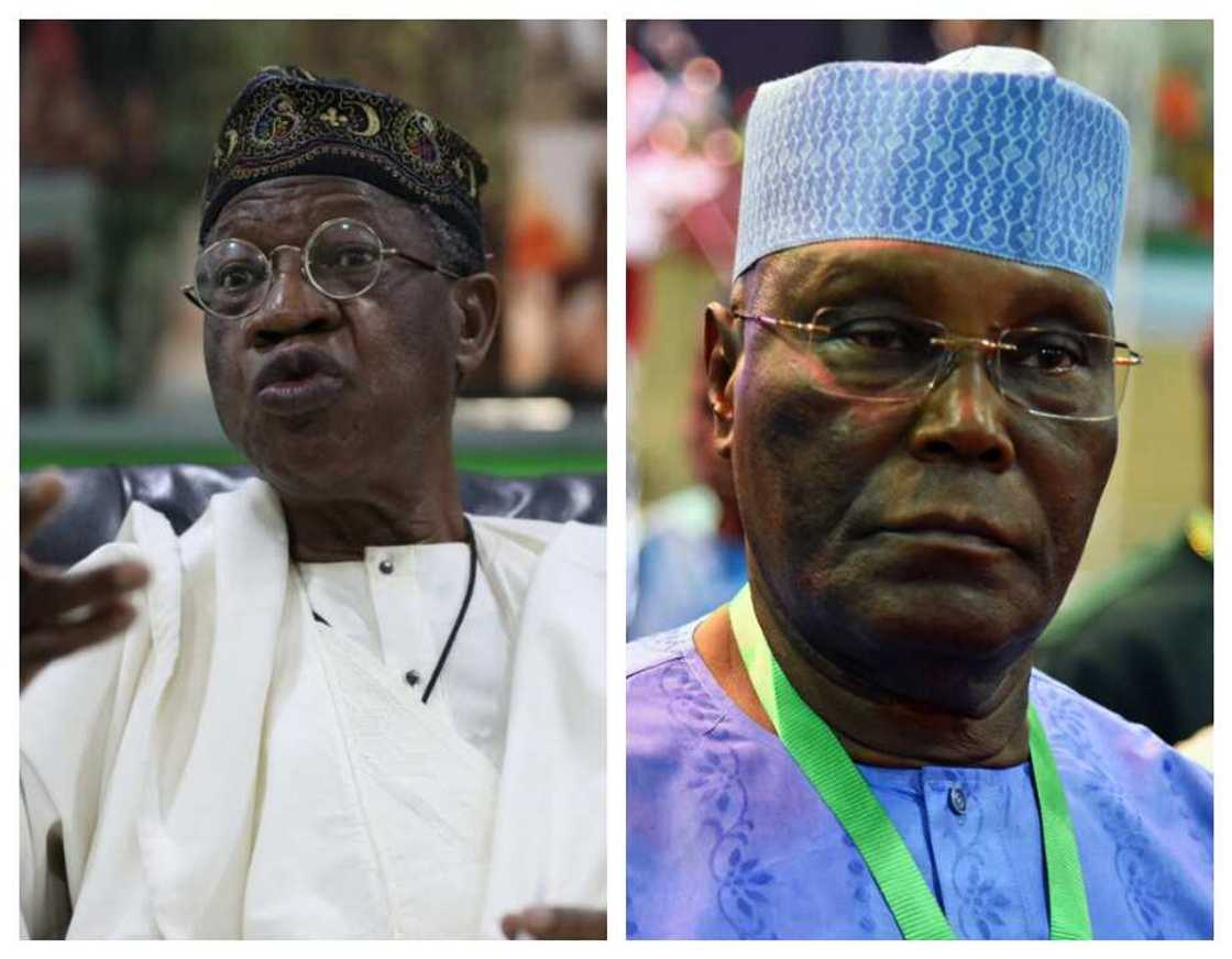 Atiku Abubakar, Lai Mohammed, 2023 presidential election, Muhammadu Buahri, security in Nigeria Atiku Abubakar, Lai Mohammed, 2023 presidential election, Muhammadu Buahri, security in Nigeria