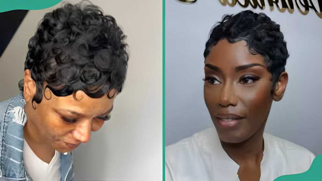 Curly pixie cut Curly pixie cut