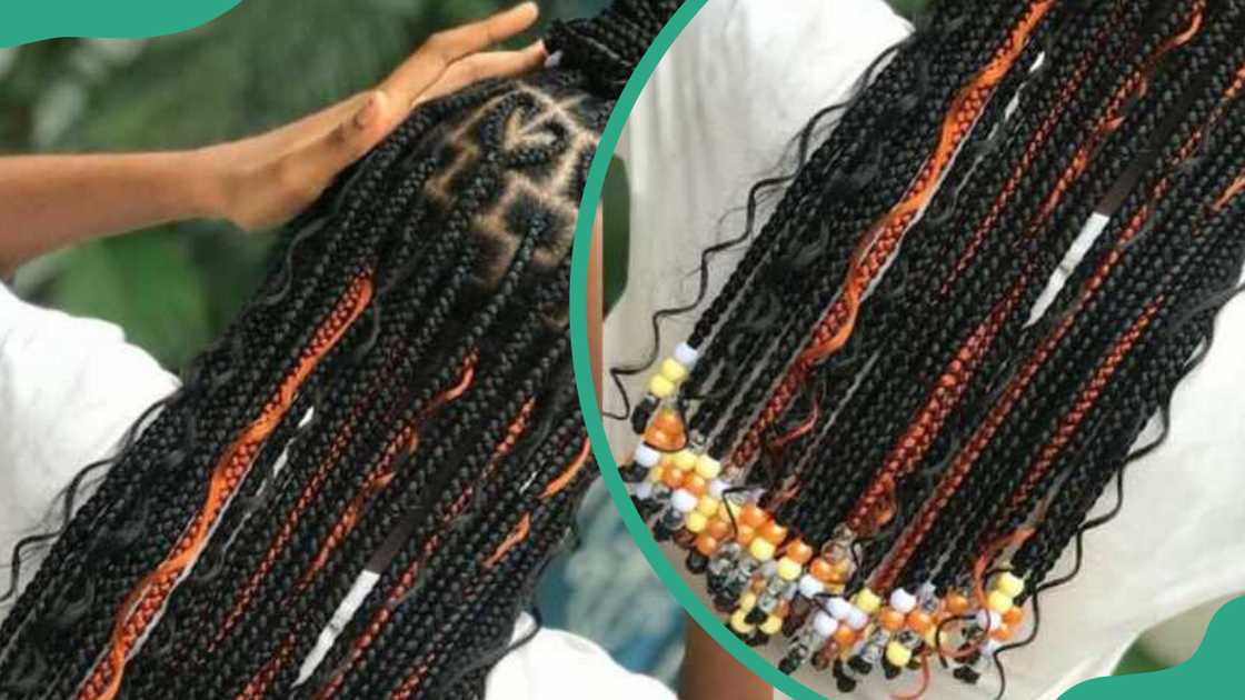 Goddess braids with beads Goddess braids with beads