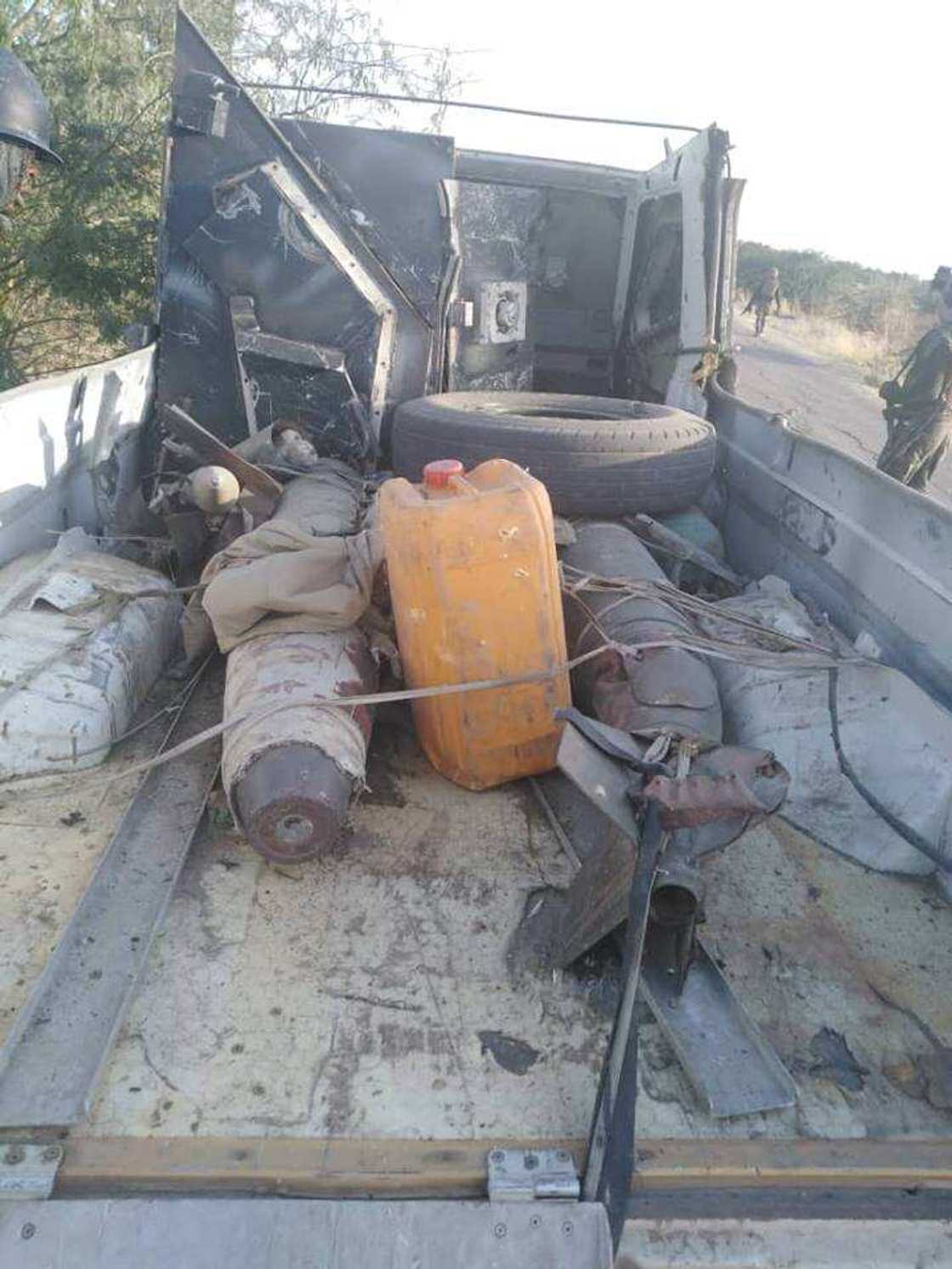 Troops destroy gun truck, IED laden vehicles in Baga