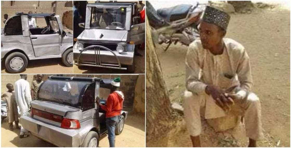 Nigerian man celebrated after using local materials to construct unique vehicle Nigerian man celebrated after using local materials to construct unique vehicle