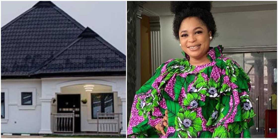Nollywood actress Kemi Afolabi builds own house, check out the beautiful bungalow Nollywood actress Kemi Afolabi builds own house, check out the beautiful bungalow