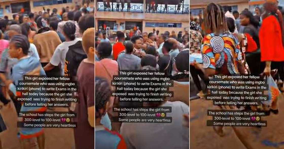 Students tackle girl who reported coursemate for using phone in exam hall Students tackle girl who reported coursemate for using phone in exam hall