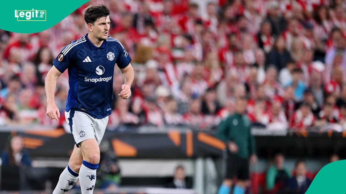 Harry Maguire, Manchester United, UEFA Europa League, Athletic Club. Harry Maguire, Manchester United, UEFA Europa League, Athletic Club.