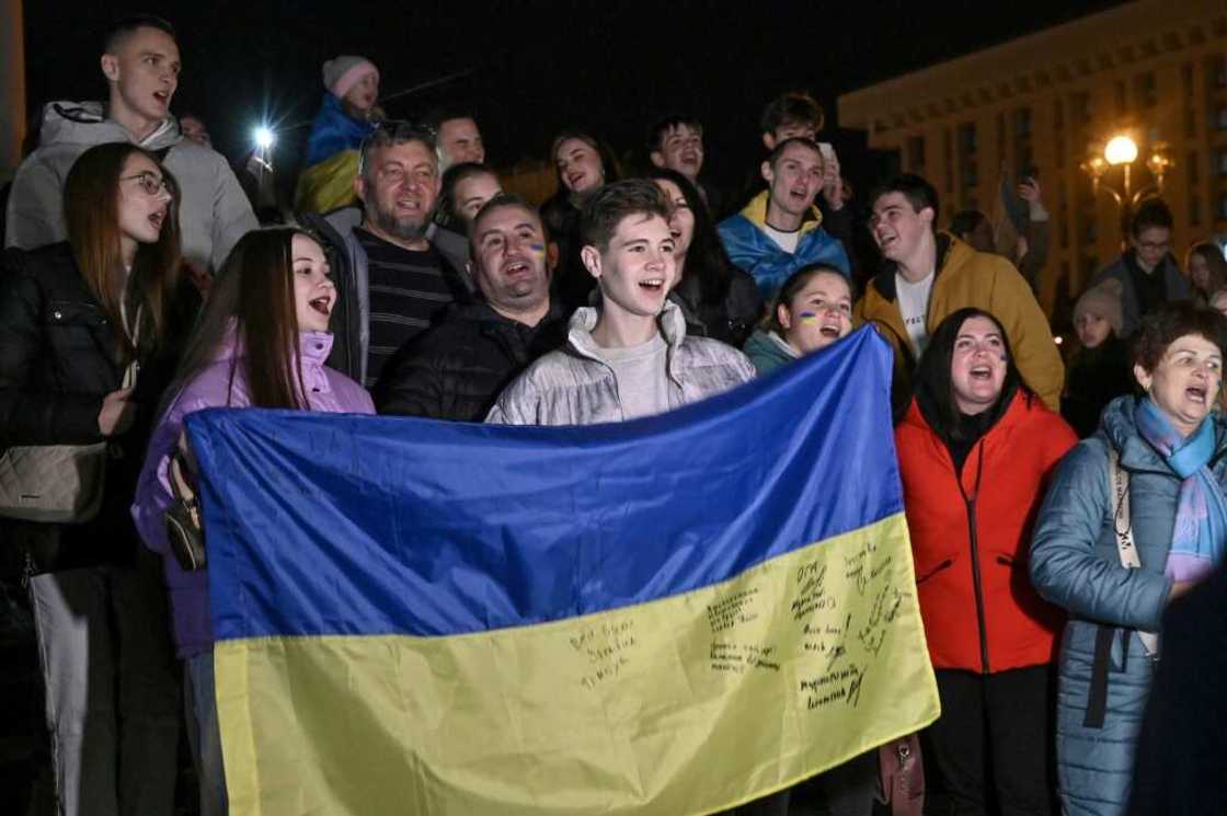 The announcement that Ukrainian forces were entering Kherson sparked a rare flurry of joy in Kyiv The announcement that Ukrainian forces were entering Kherson sparked a rare flurry of joy in Kyiv