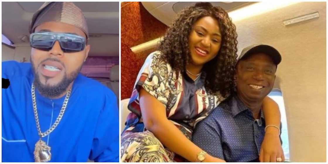 Regina Daniels' brother shades actress and billionaire hubby for having light issues Regina Daniels' brother shades actress and billionaire hubby for having light issues