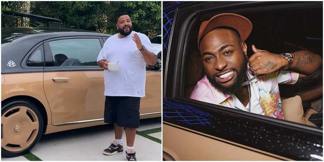 DJ Khaled in his 2023 Maybach S680 Virgil Abloh, Davido flaunts 2023 Maybach S680 Virgil Abloh