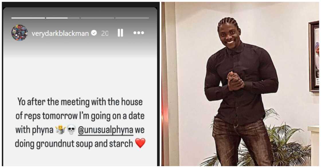 Verydarkman speaks on going on date wit Phyna Verydarkman speaks on going on date wit Phyna