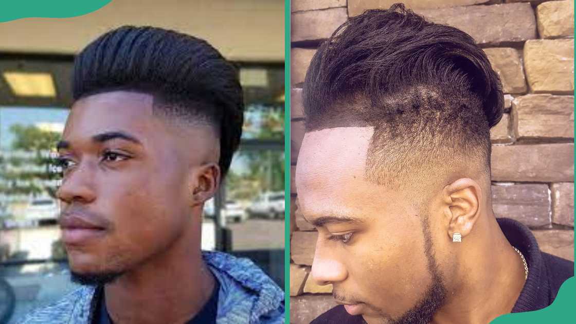 Pompadour with natural curl Pompadour with natural curl