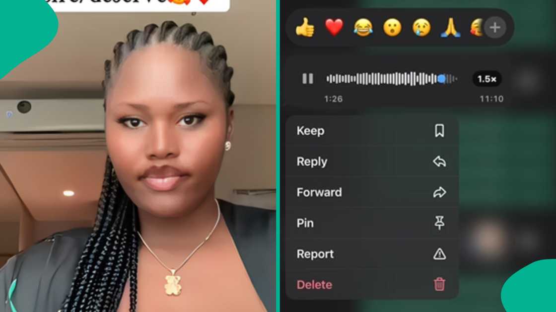 Lady shares voice note a man sent to her.