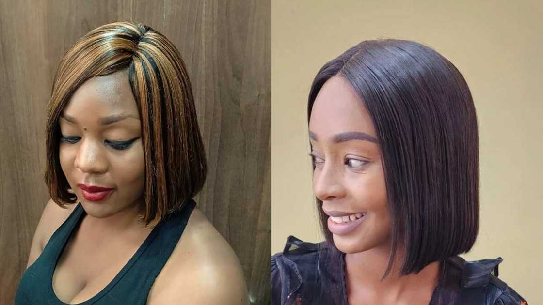 flat iron short weave hairstyles