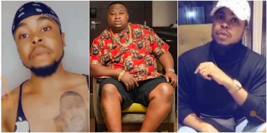 Young Nigerian Man who Tattooed Cubana Chief Priest’s Face on His Chest Cries Out after Being Ignored Young Nigerian Man who Tattooed Cubana Chief Priest’s Face on His Chest Cries Out after Being Ignored