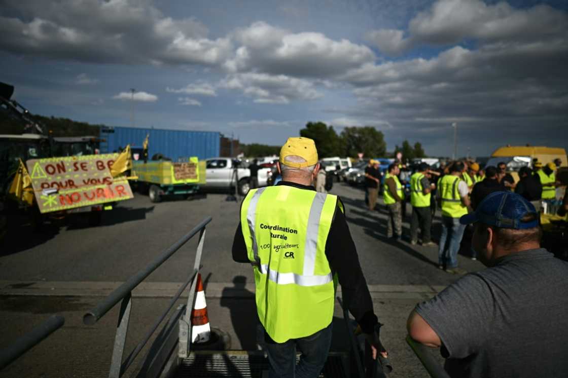 Farmers blockade the A9 motorway, a crucial trade route between Spain and the rest of Europe, at Le Boulou