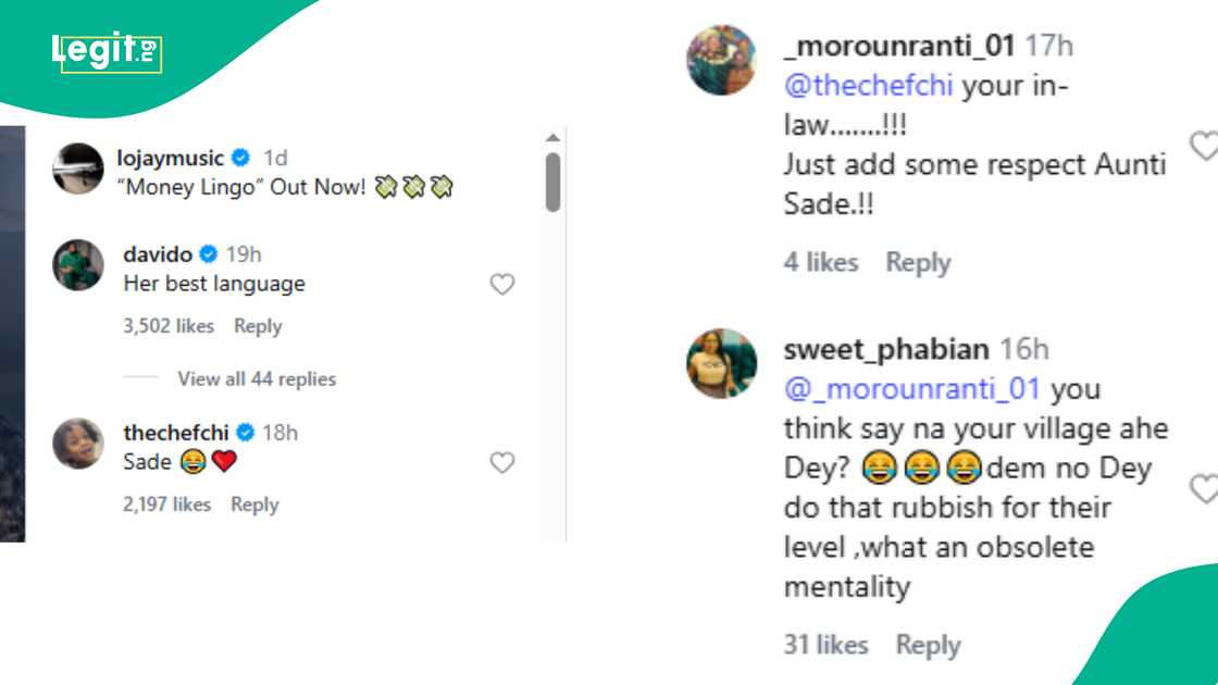 Davido's wife Chioma Adeleke reacts to his cousin's video with Lojay. Davido's wife Chioma Adeleke reacts to his cousin's video with Lojay.