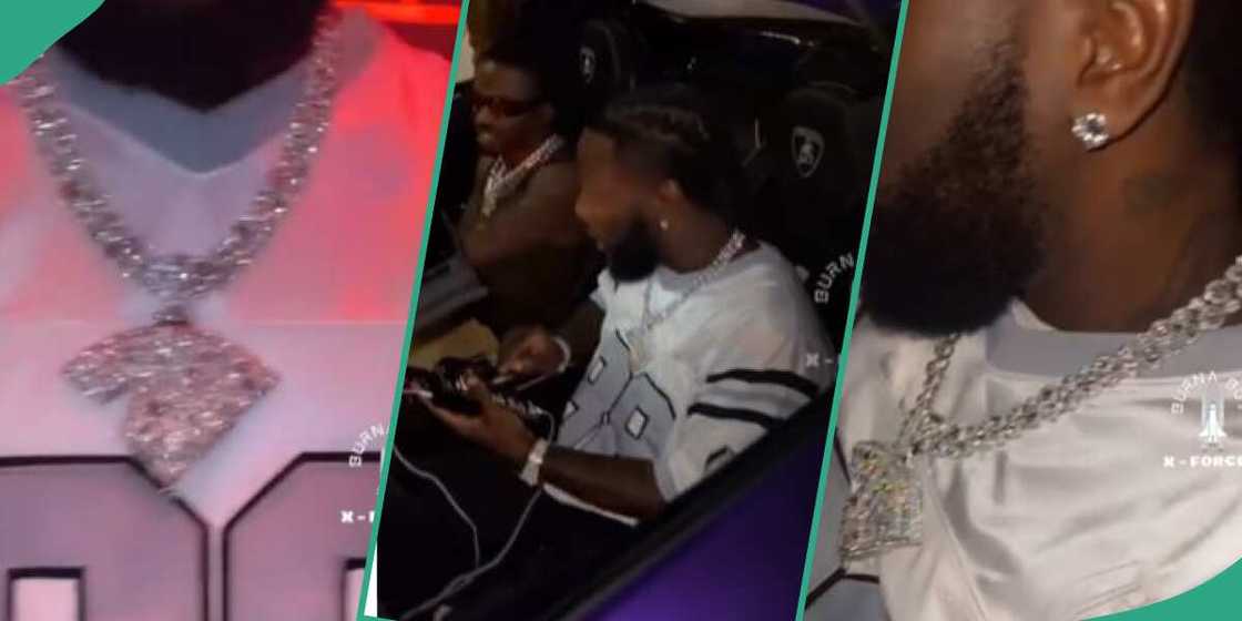 Burna Boy flaunts his $1m diamond necklace Burna Boy flaunts his $1m diamond necklace