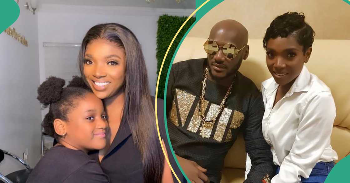 Annie Idibia and daughter Olivia, Annie Idibia and 2baba