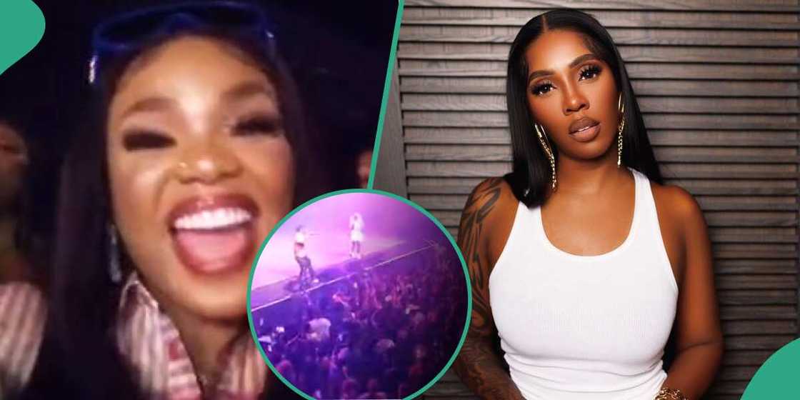 Iyabo Ojo attends Tiwa Savage's concert. Iyabo Ojo attends Tiwa Savage's concert.