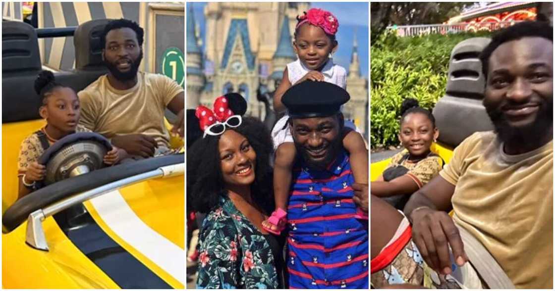 Osas Ighodaro and Gbenro Ajibade’s daughter goes driving, Osas Ighodaro and Gbenro Ajibade with daughter