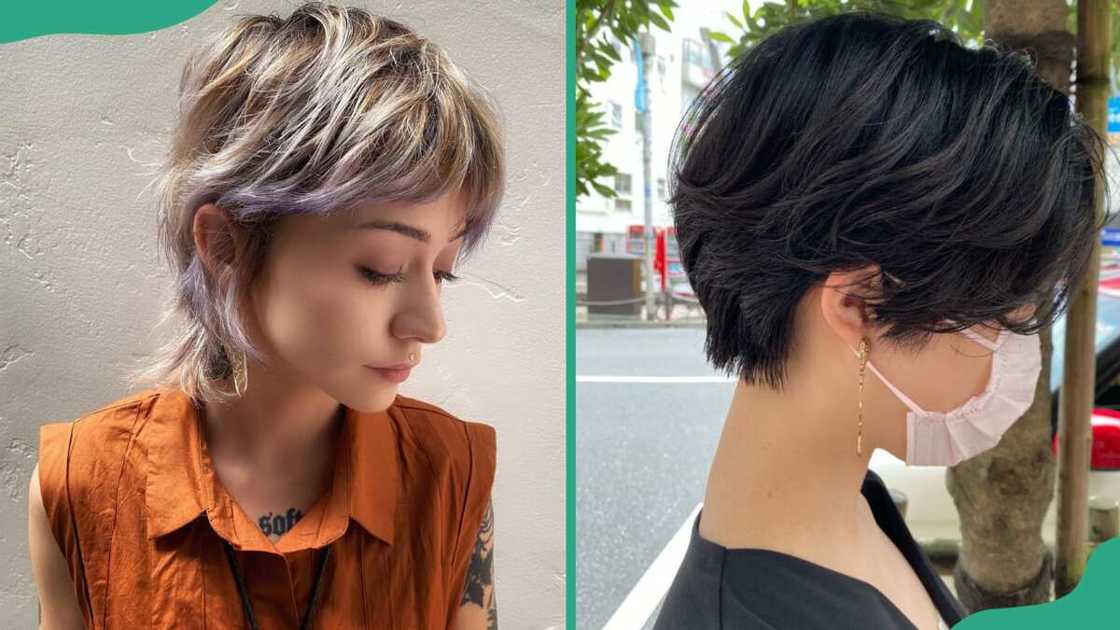 Wolf-cut with razor-shape edges Wolf-cut with razor-shape edges