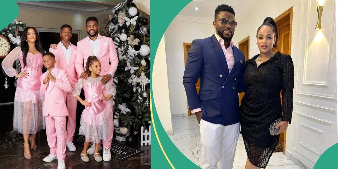 Adaeze Yobo and family wear pink for Christmas. Source:@adaezeyobo/Instagram