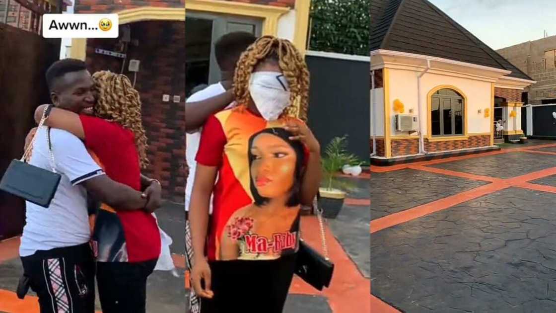 Photo of husband and wife at their new house Photo of husband and wife at their new house