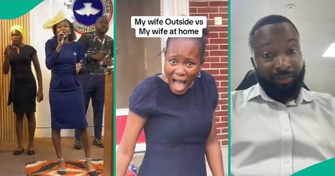 Man posts video showing how wife who's a worker in church behaves at home. Man posts video showing how wife who's a worker in church behaves at home.