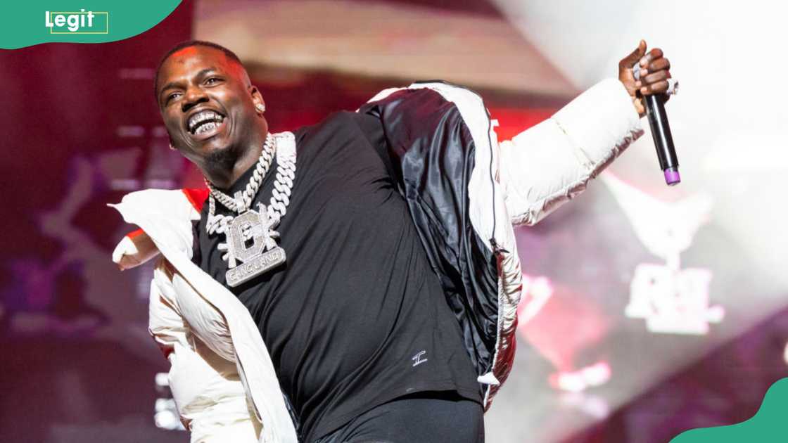 Rapper Big Boogie at Little Caesars Arena in Detroit, Michigan Rapper Big Boogie at Little Caesars Arena in Detroit, Michigan