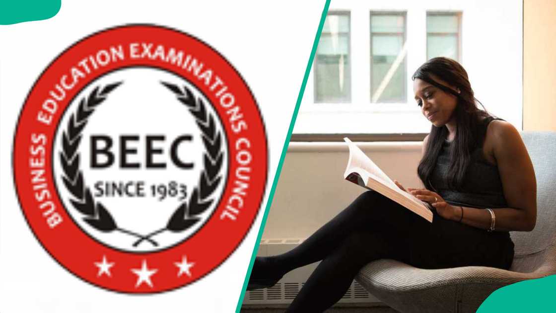 BECE's logo and a woman reading a book BECE's logo and a woman reading a book