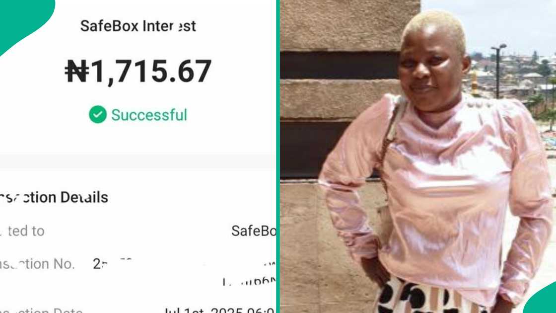 A businesswoman who saves N1k daily via Opay Safebox posts the interest she got after one month.