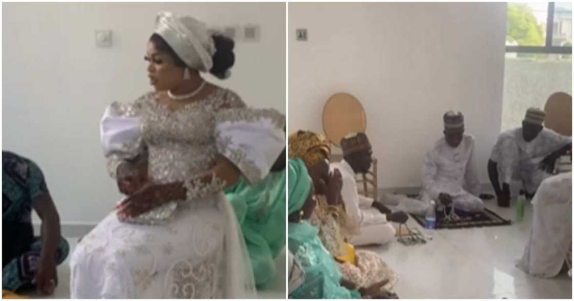 Muslim clerics in Bobrisky's house for prayers