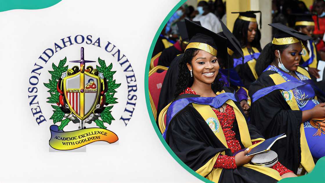 Benson Idahosa University logo and Benson Idahosa University graduates