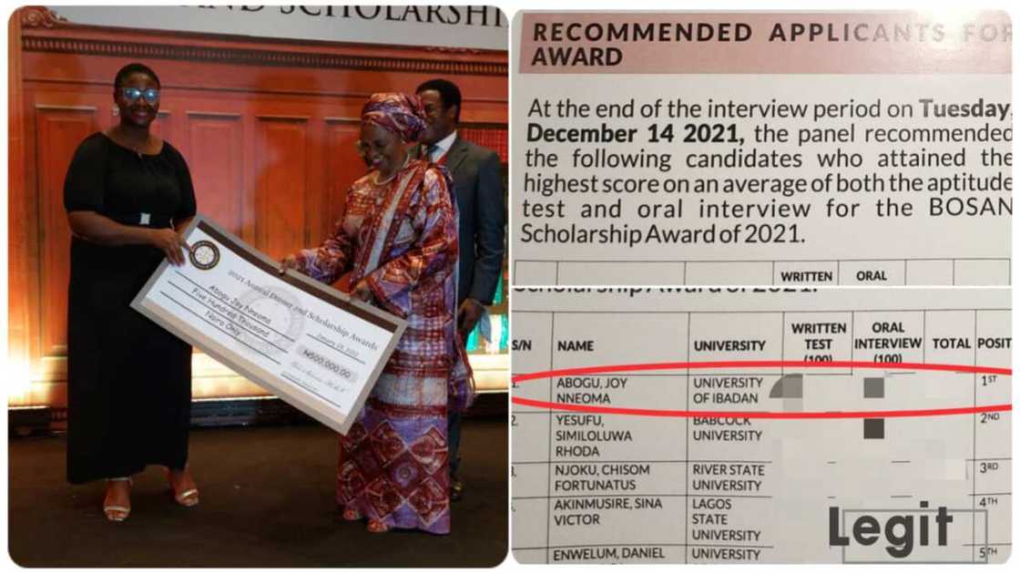 Photo of Joy Abogu receiving his prize. Photo of Joy Abogu receiving his prize.