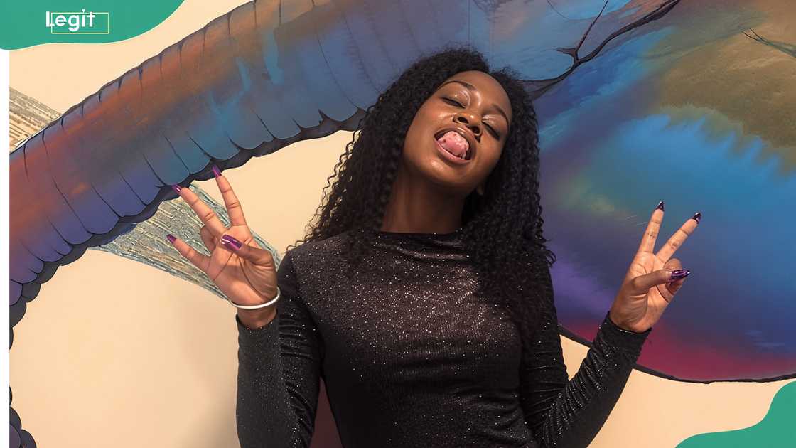 Tracy enjoys a moment at an art gallery