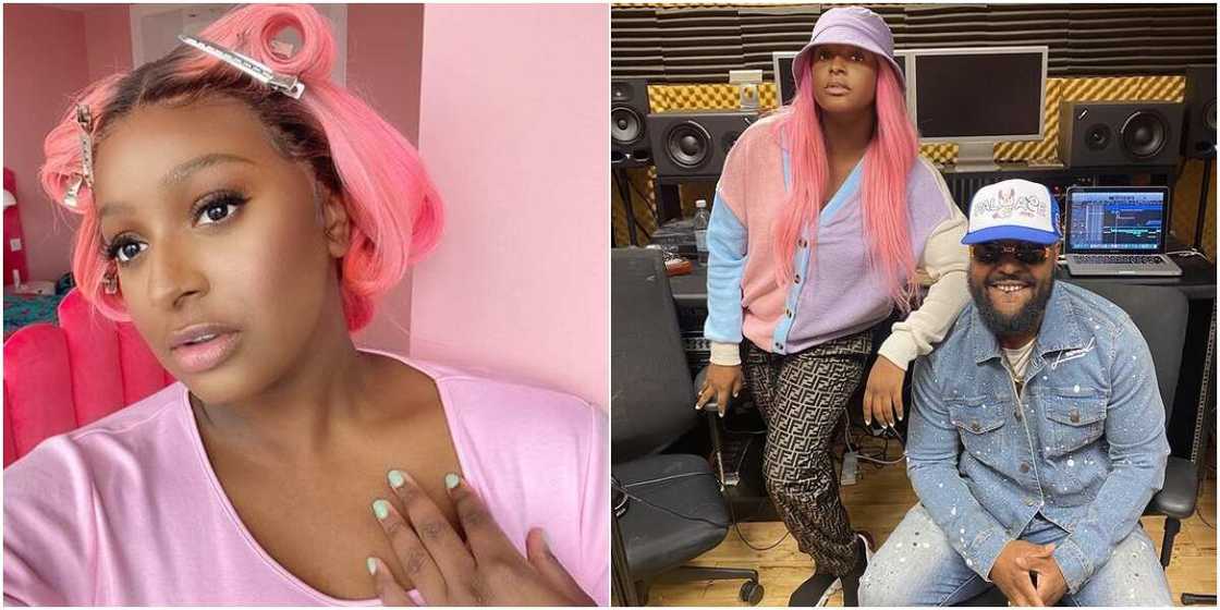DJ Cuppy and British singer Donaeo DJ Cuppy and British singer Donaeo