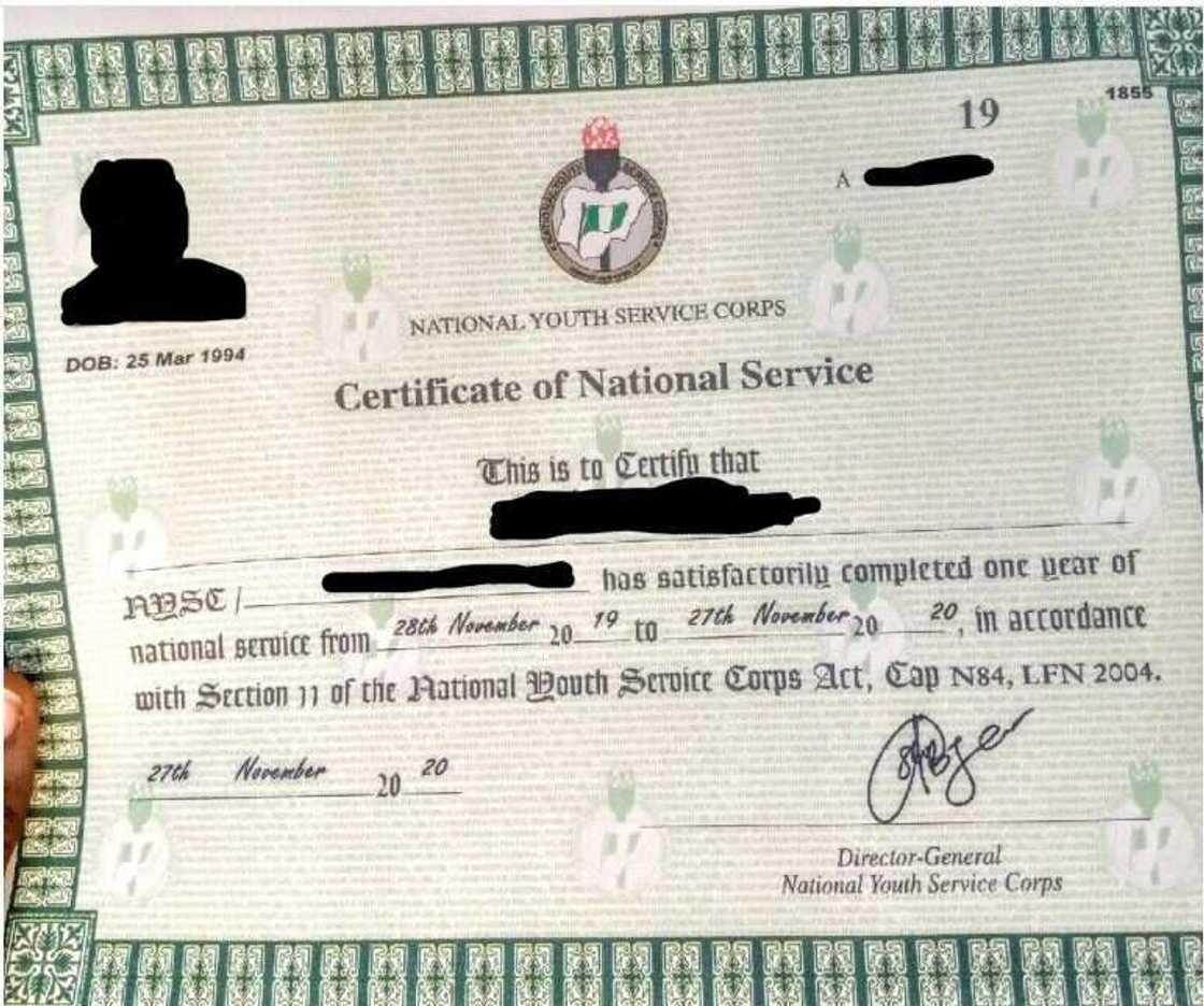 Olubunmi Tunji-Ojo NYSC certificate Olubunmi Tunji-Ojo NYSC certificate