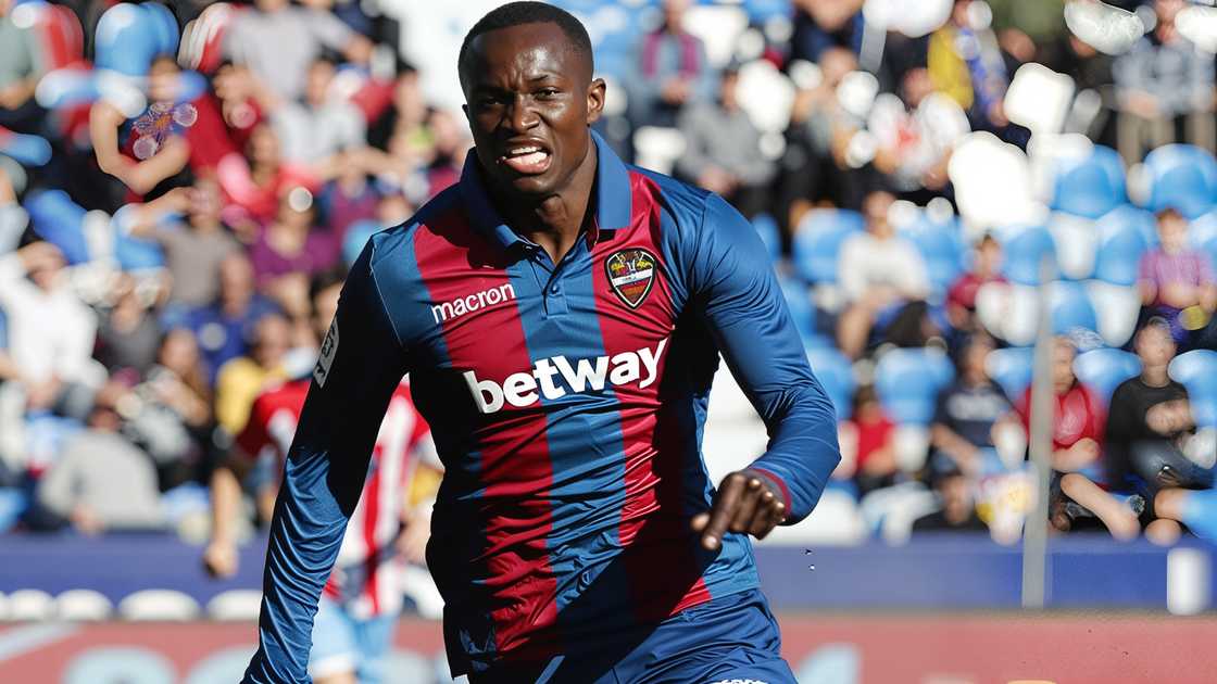 Raphael Dwamena of Levante UD in action Raphael Dwamena of Levante UD in action