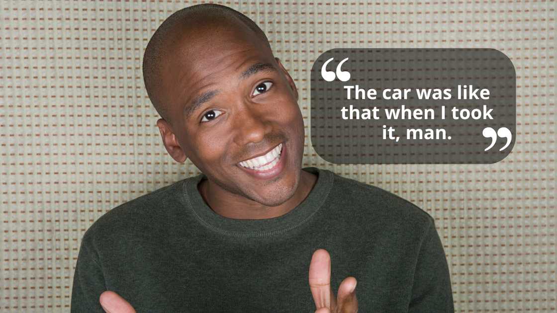 A man talking jokingly A man talking jokingly