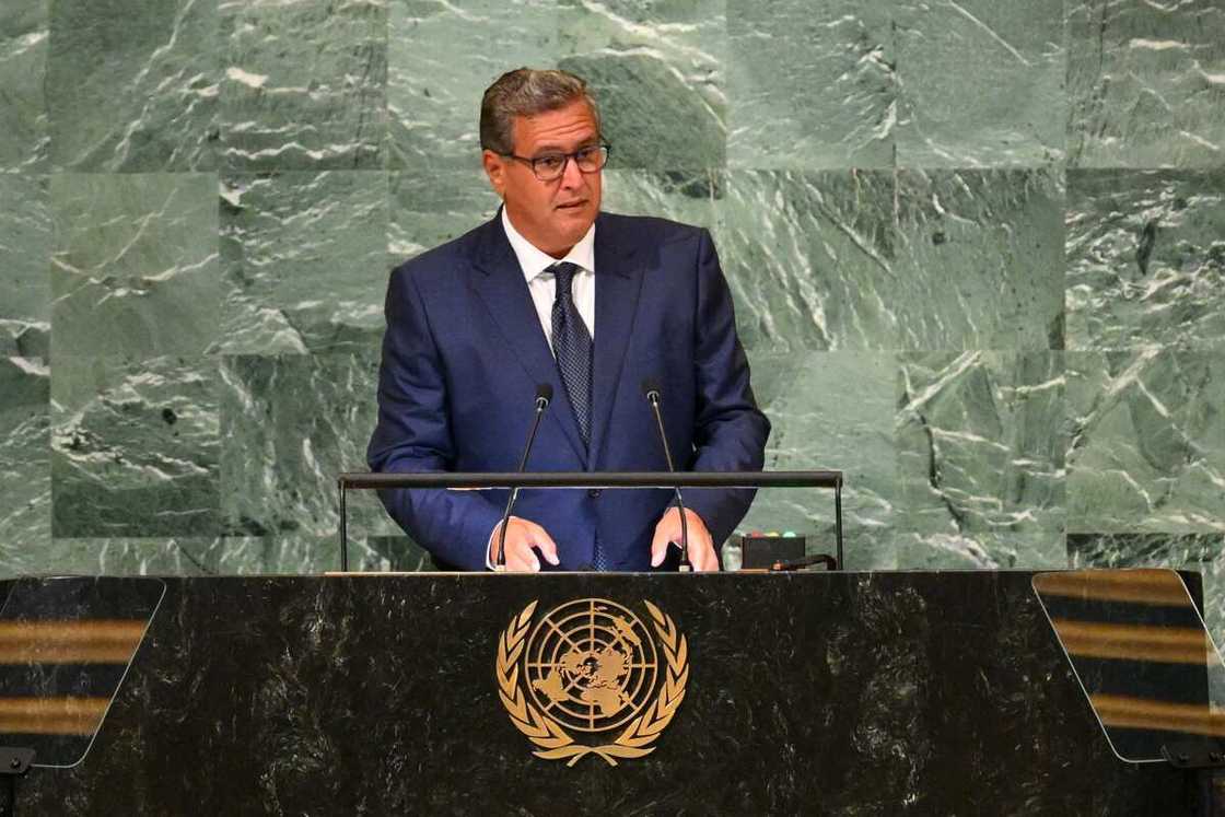 Aziz Akhannouch addresses the 77th session of the United Nations General Assembly Aziz Akhannouch addresses the 77th session of the United Nations General Assembly