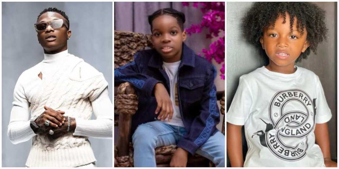 Wizkid and his sons, Tife and Zion. Wizkid and his sons, Tife and Zion.